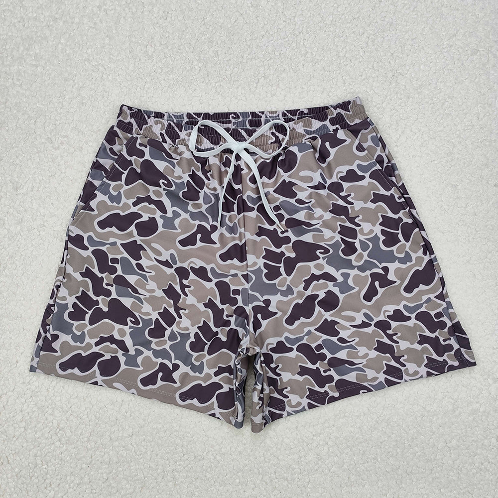 Adult Men grey camouflage Trunks Swimsuits S0323