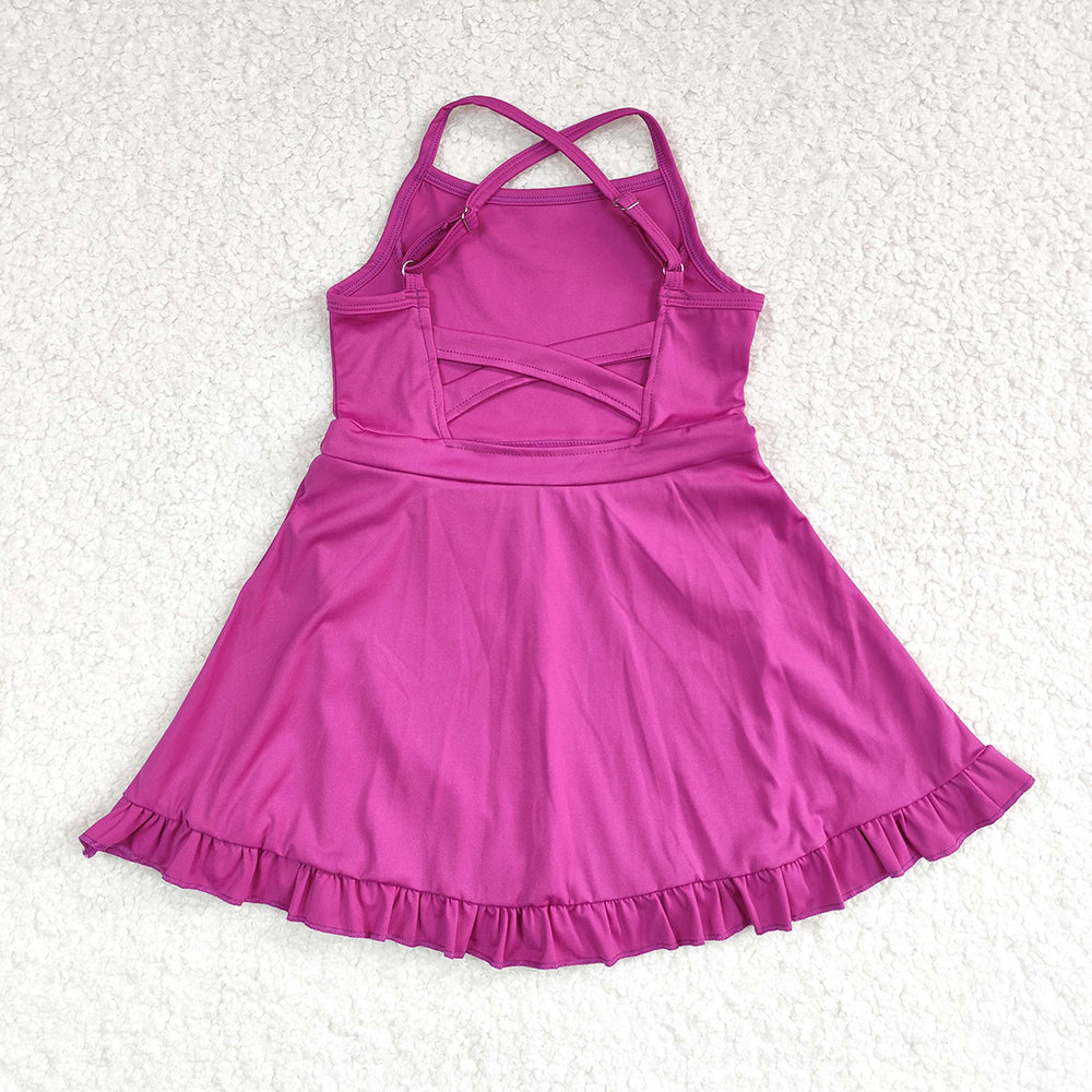 S0441 baby girls clothes wine summer athletic yoga wear