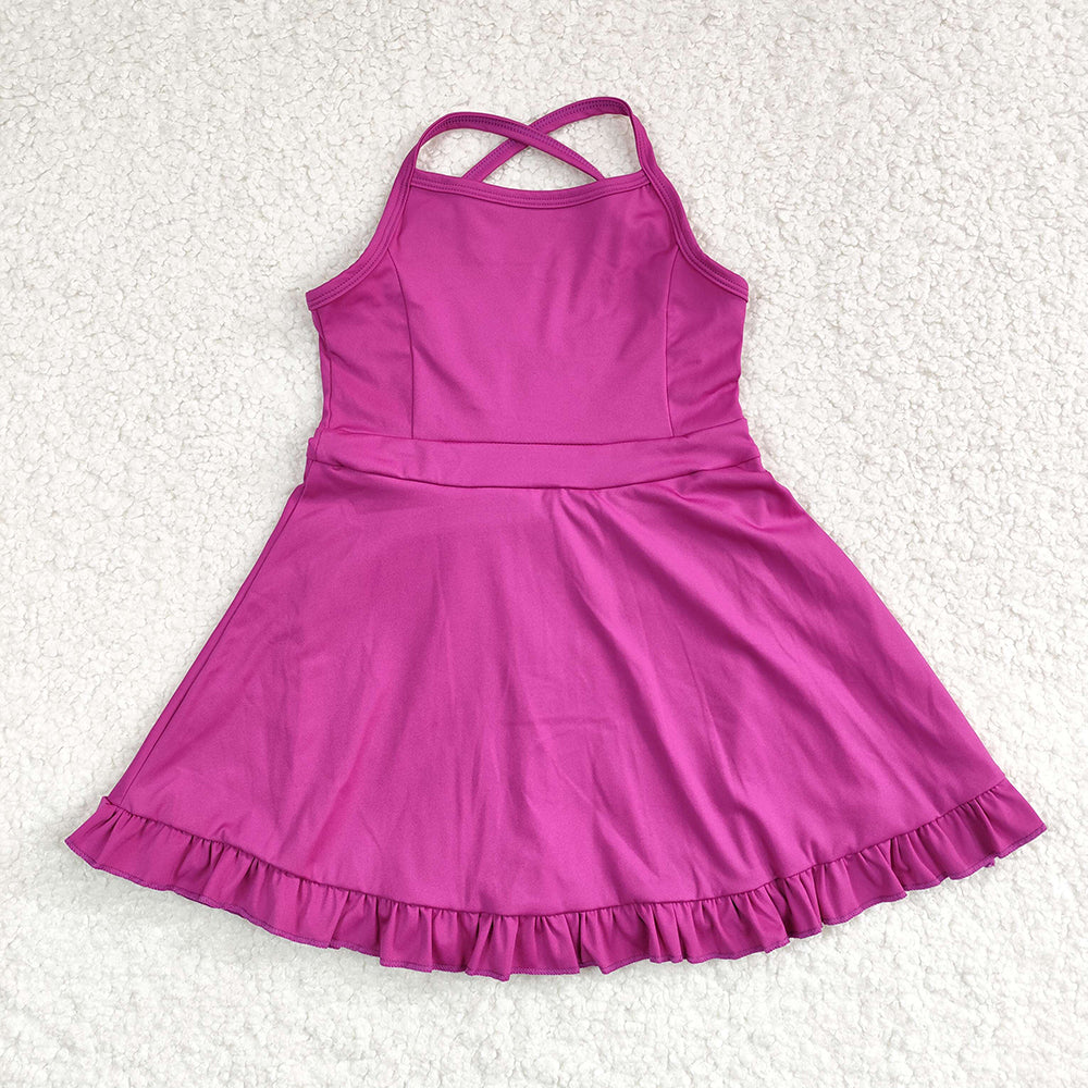 S0441 baby girls clothes wine summer athletic yoga wear
