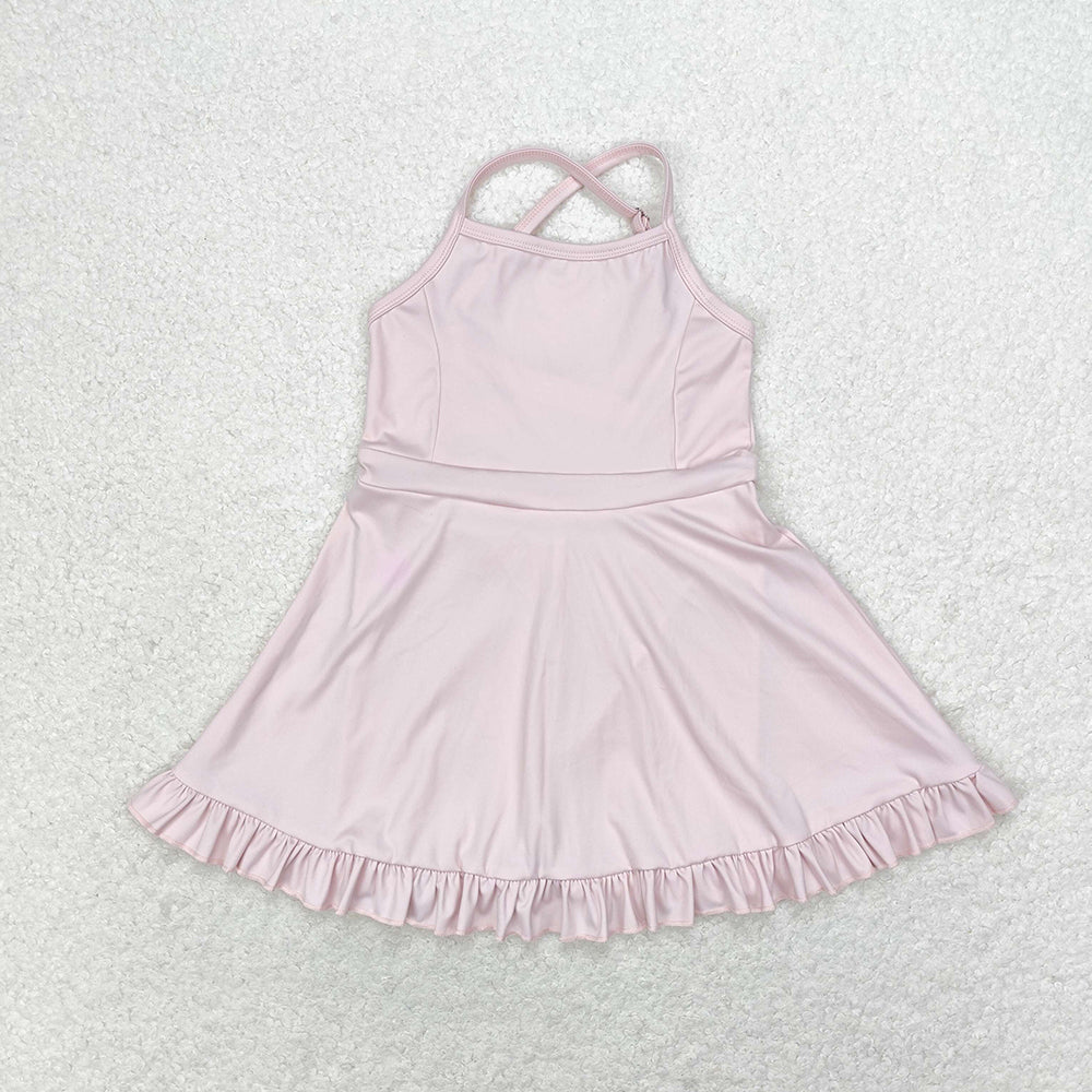 S0443 baby girls clothes pink summer athletic yoga wear
