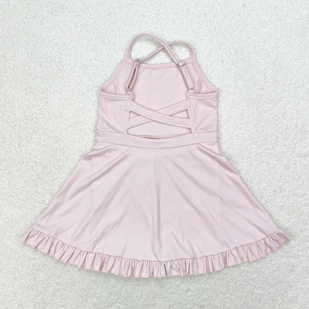 S0443 baby girls clothes pink summer athletic yoga wear