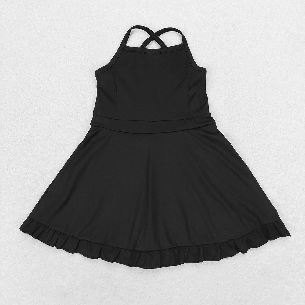 S0446 baby girl clothes black girl summer athletic yoga wear