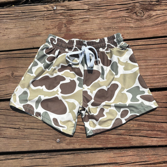S0475  boys grey camouflage summer swim shorts