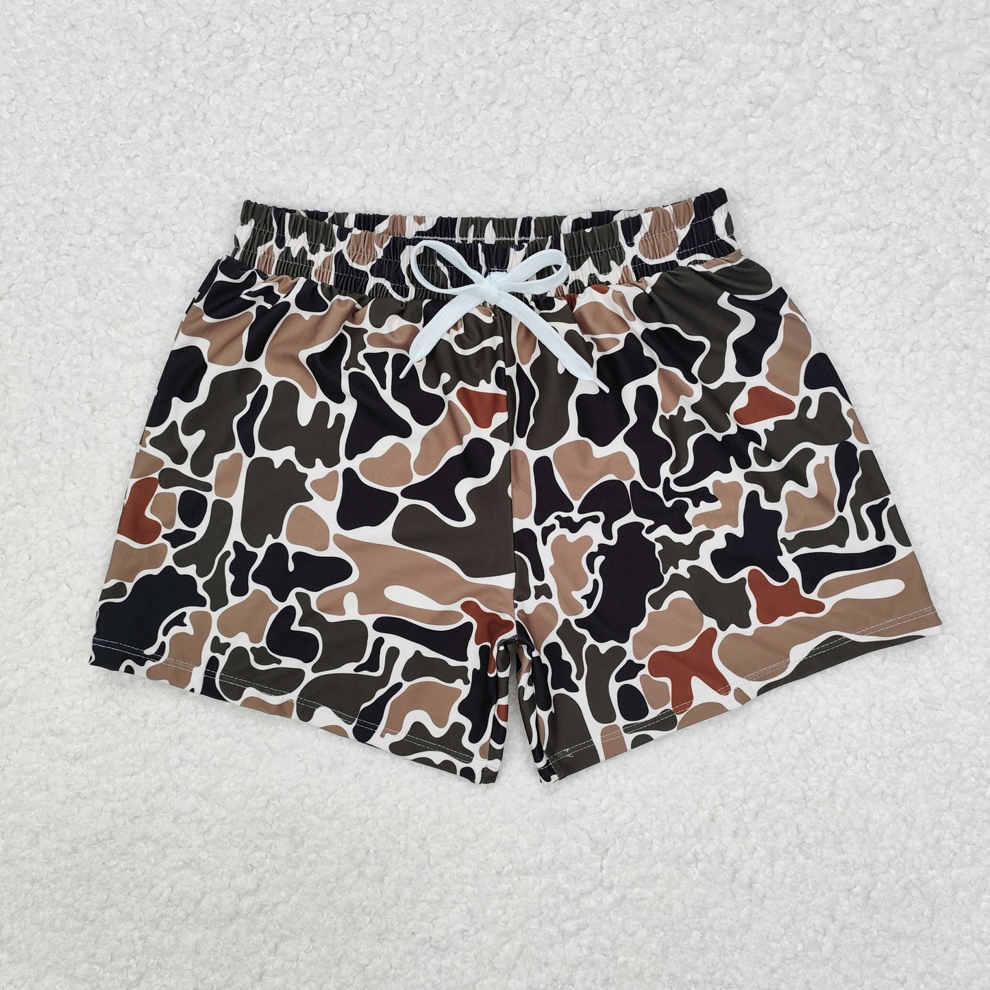 Sibling Baby Boys Western Camo Print Summer Trunks Swimsuits Swimwear