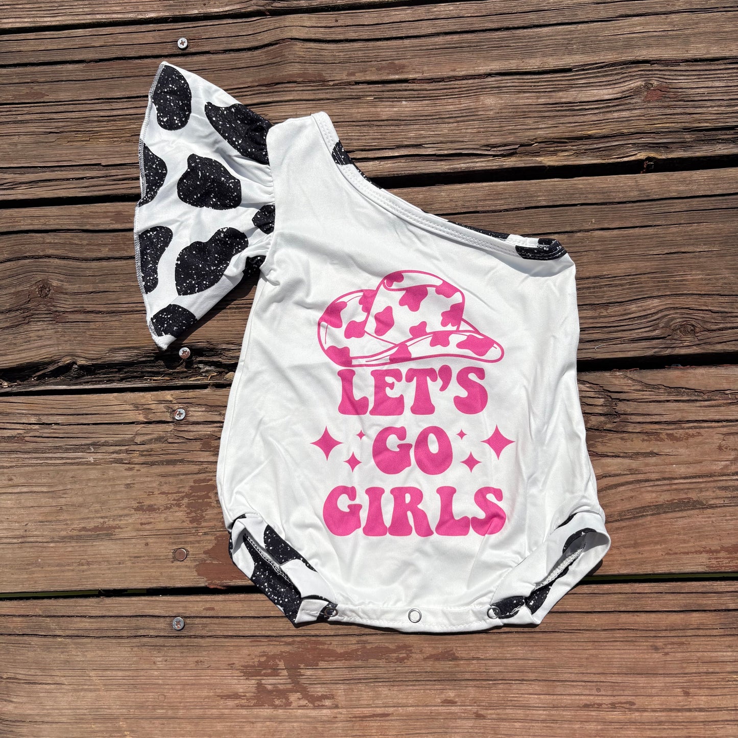 Sibling baby girls western flutter sleeve cowgirls rompers