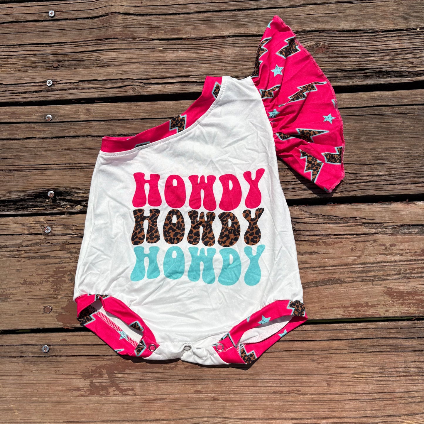 Sibling baby girls western flutter sleeve cowgirls rompers