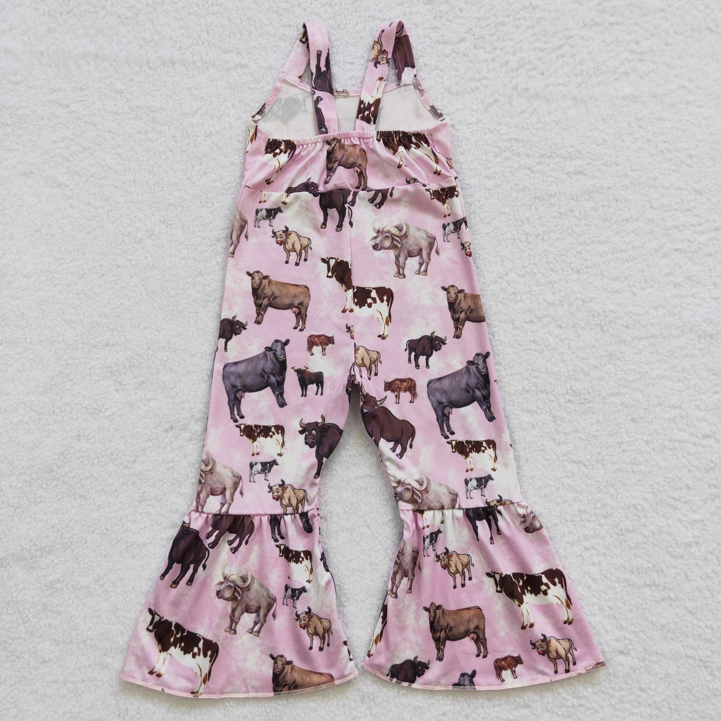 rangeland cow printed pink jumpsuit SR0372