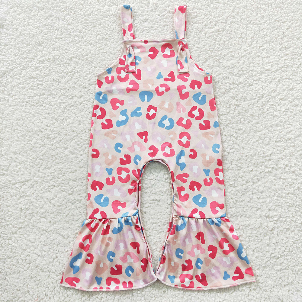 Sibling Baby Girls Summer Western Straps Jumpsuits