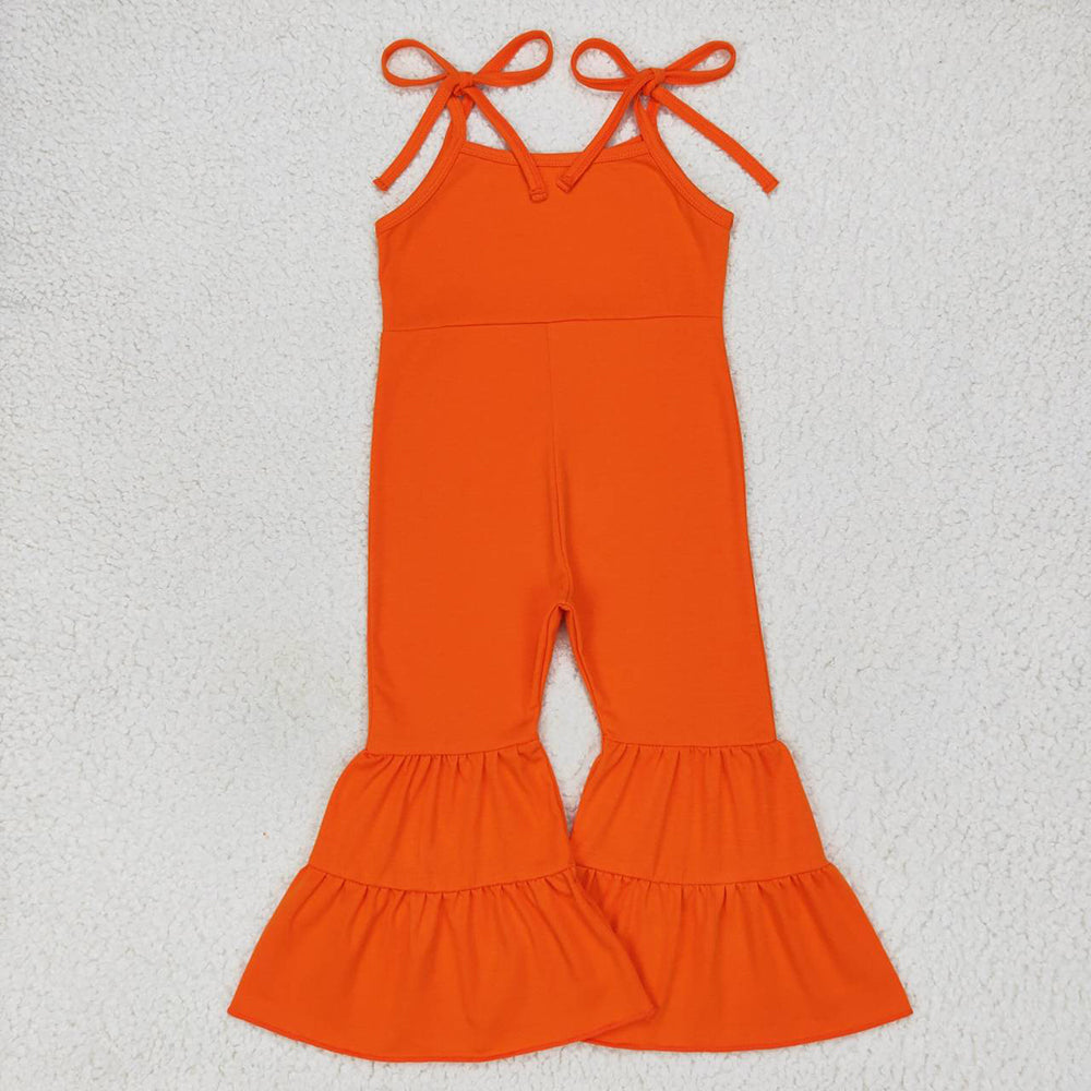 girls orange cotton jumpsuit SR0451