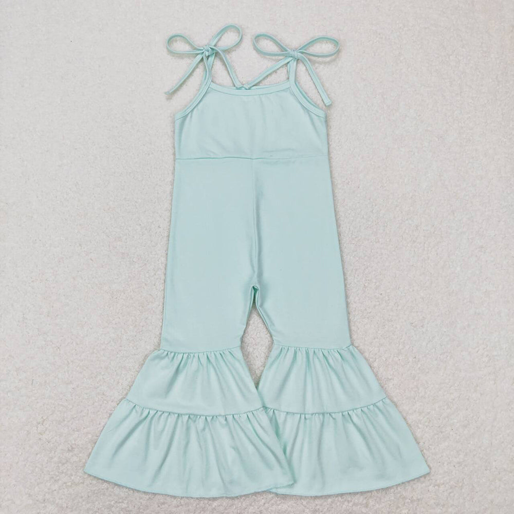 girls aqua cotton jumpsuit SR0716