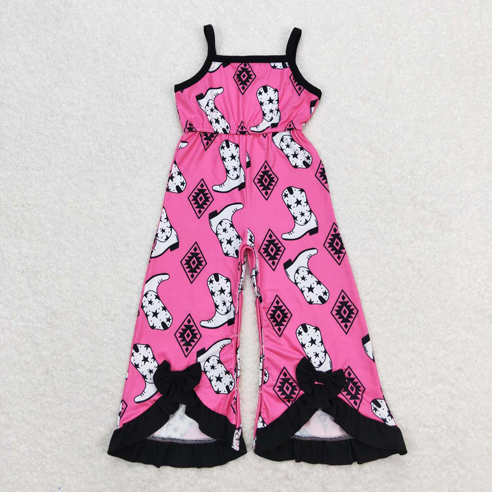 girls cowgirls boots aztec straps jumpsuit SR1238