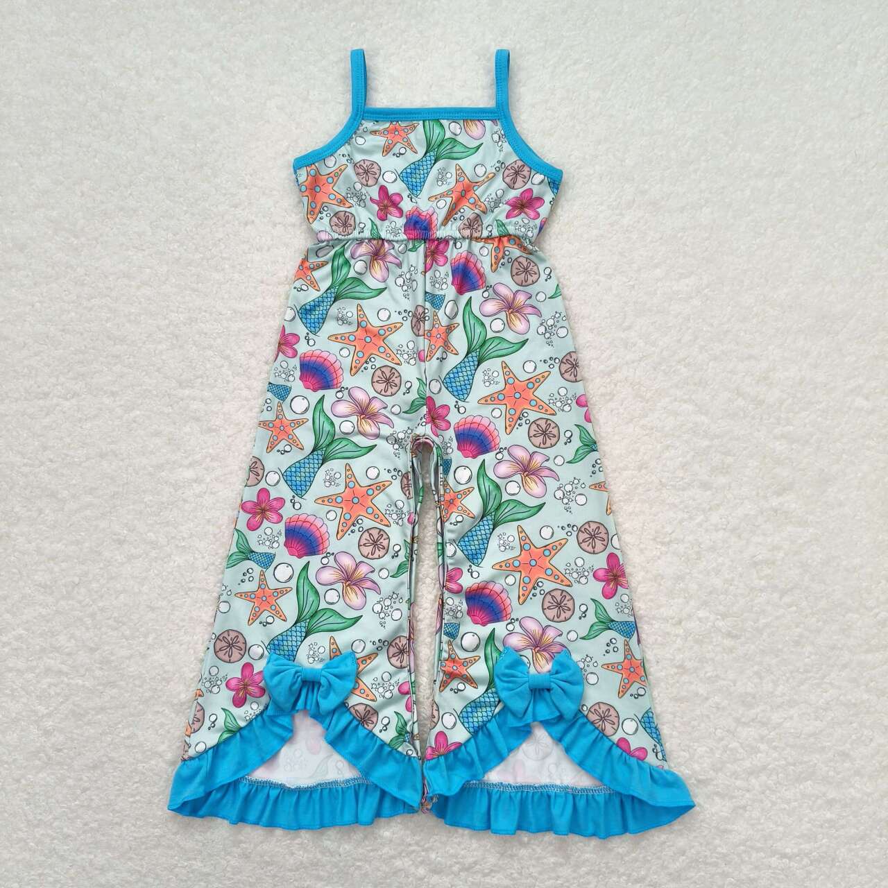 SR1391 baby girl clothes ocean princess girl summer jumpsuit