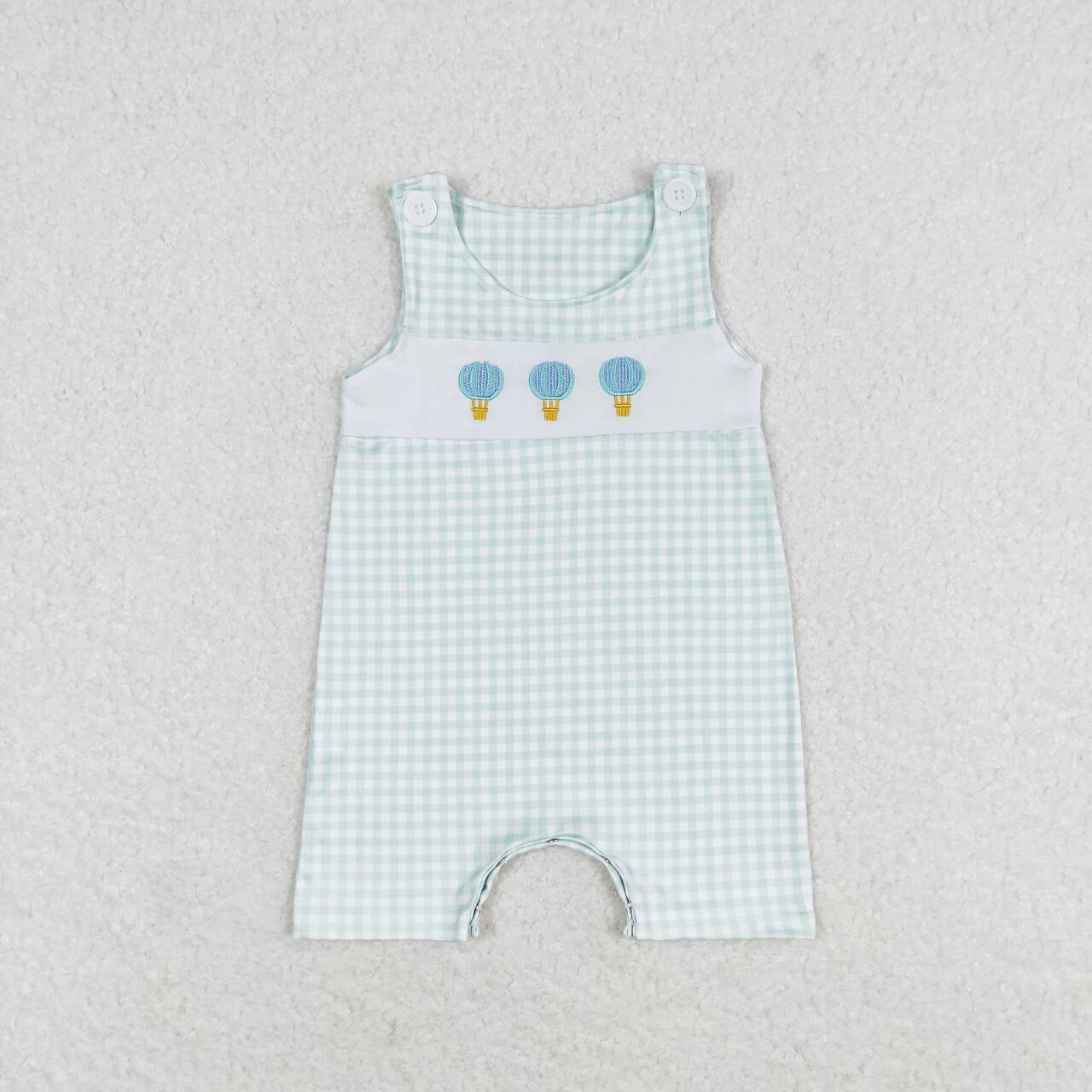 SR1405 baby boy clothes embroidery hot air balloon toddler boy summer romper