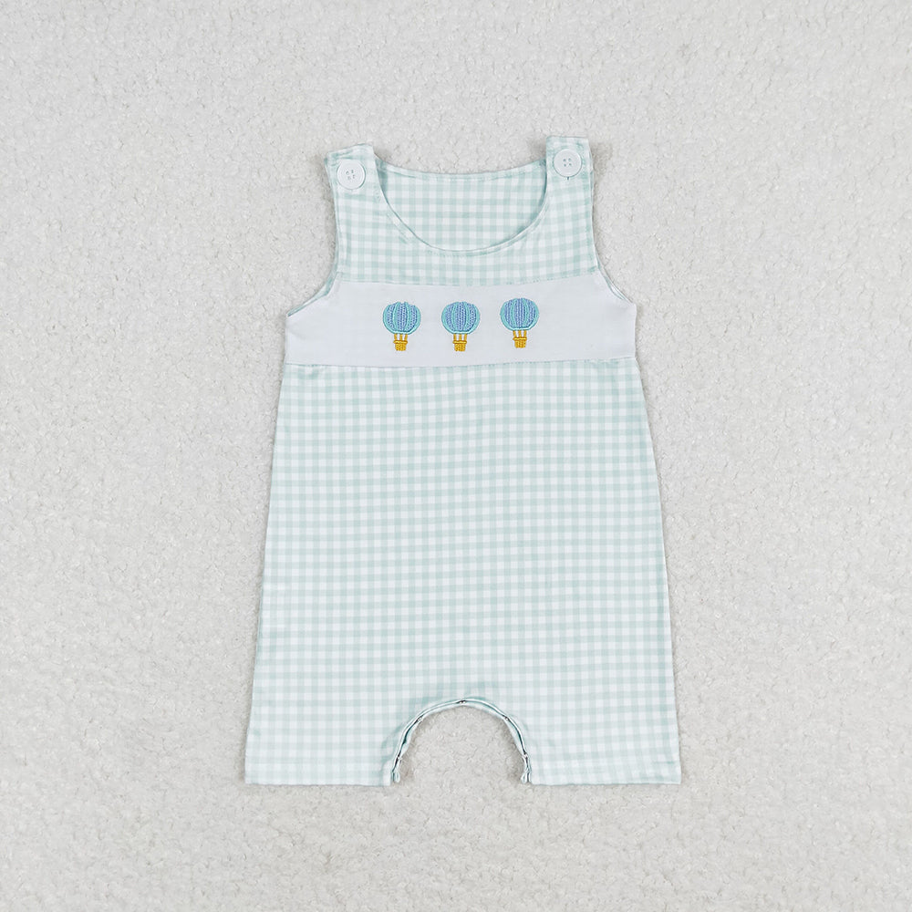Sibling Embroidery Baby Infant Boys Toddler Sleeveless Rompers