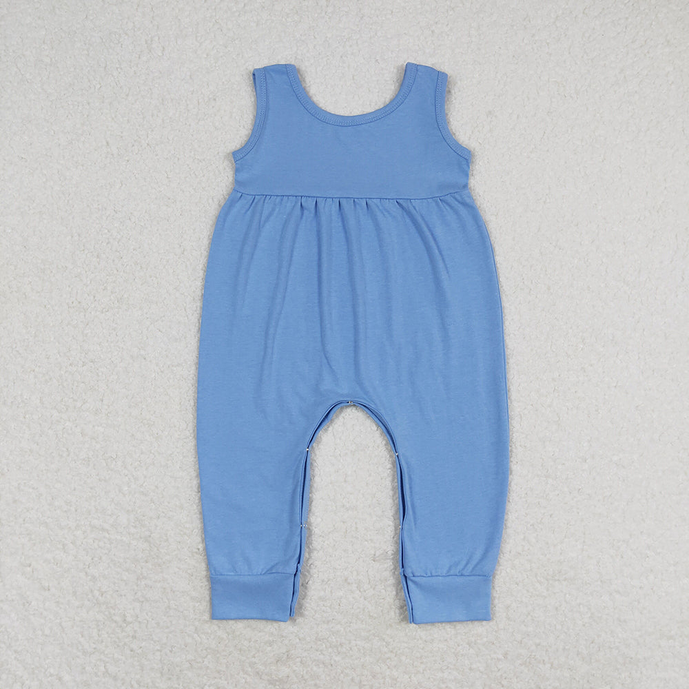 SR1448 Blue baby kids cotton summer rompers