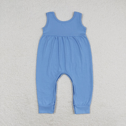 SR1448 Blue baby kids cotton summer rompers