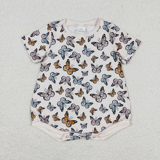 SR1558 Baby girls western butterfly summer rompers