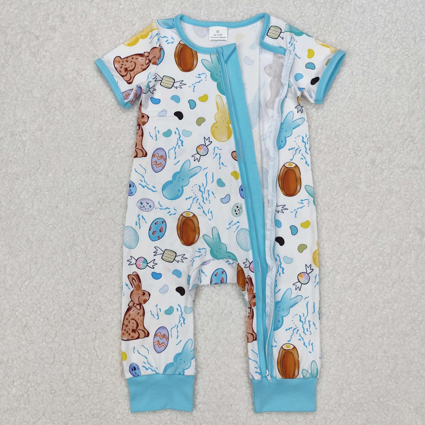 SR2713 baby boy clothes rabbit toddler boy easter summer romper