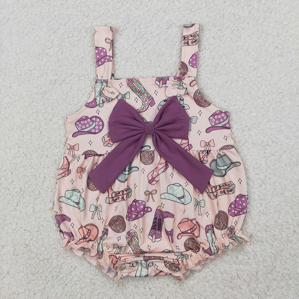 baby Girls western boots hats straps romper SR2897