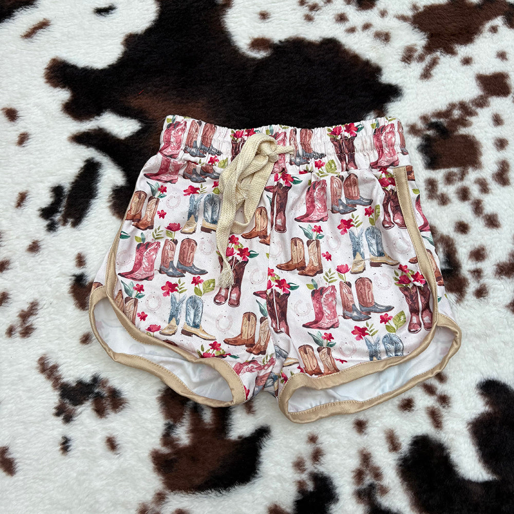 girls boot printed shorts SS0085
