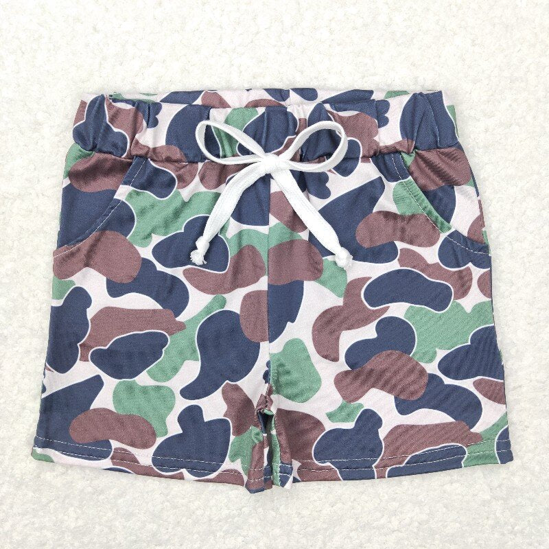 8 Colors Sibling Baby Boys Camouflage Summer Bottom Shorts