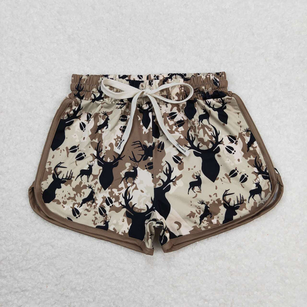 SS0144 baby girl clothes deer hunting camouflage sports summer shorts
