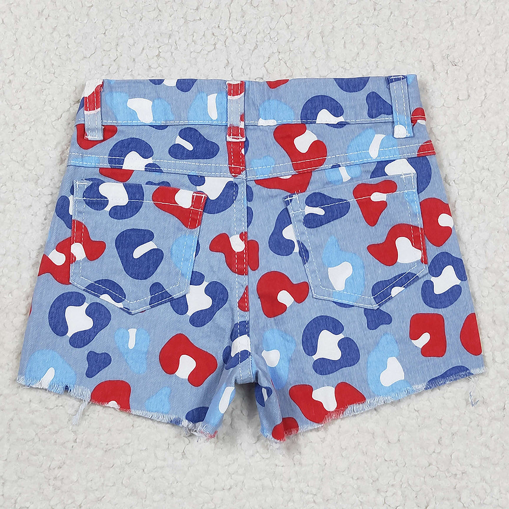 SS0166 baby girl clothes 4th of July patriotic summer shorts