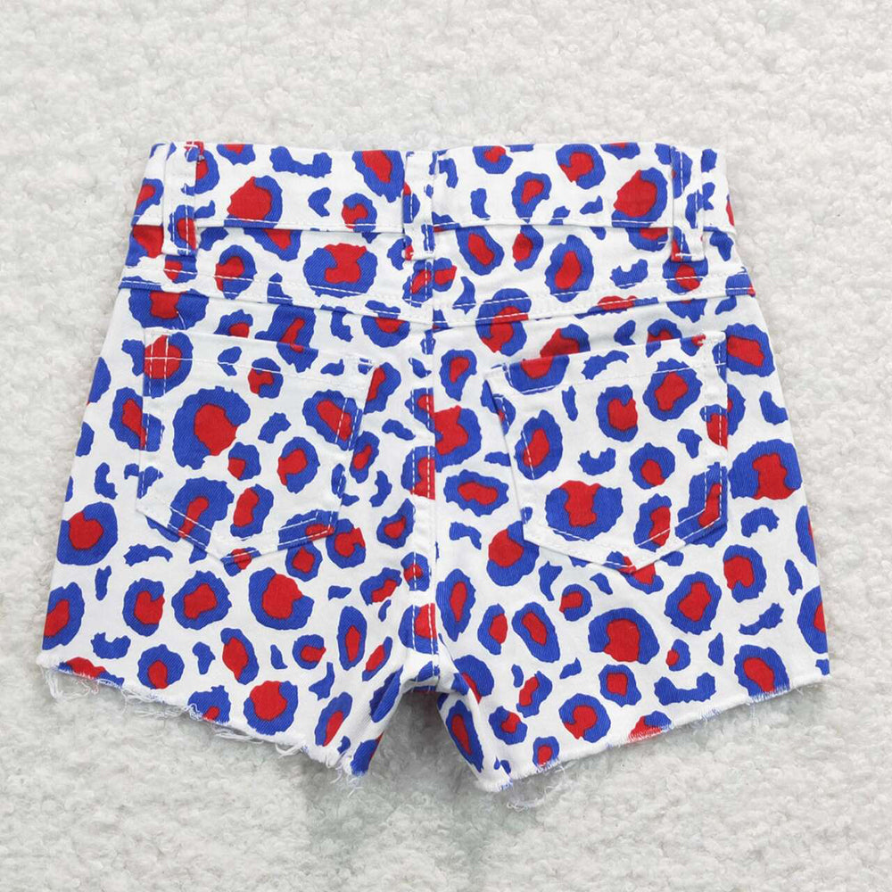 SS0167 baby girl clothes 4th of July patriotic summer shorts