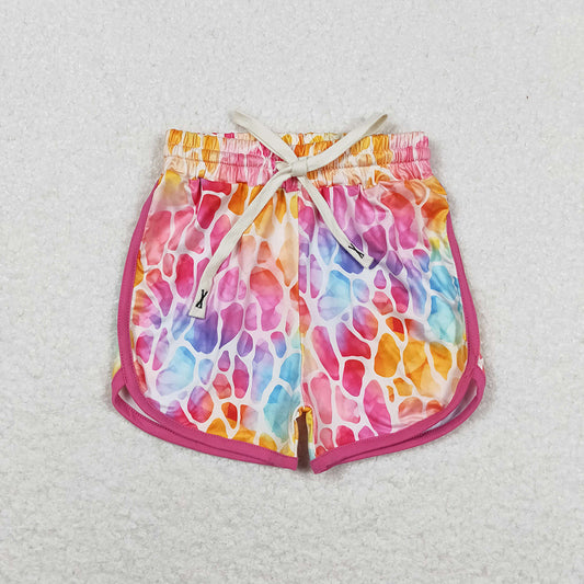 girls Colorful Leopard Western shorts SS0229