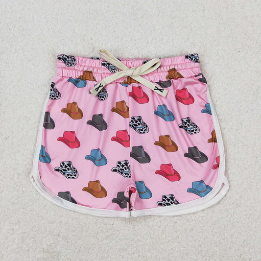 girls hats print Western shorts SS0243