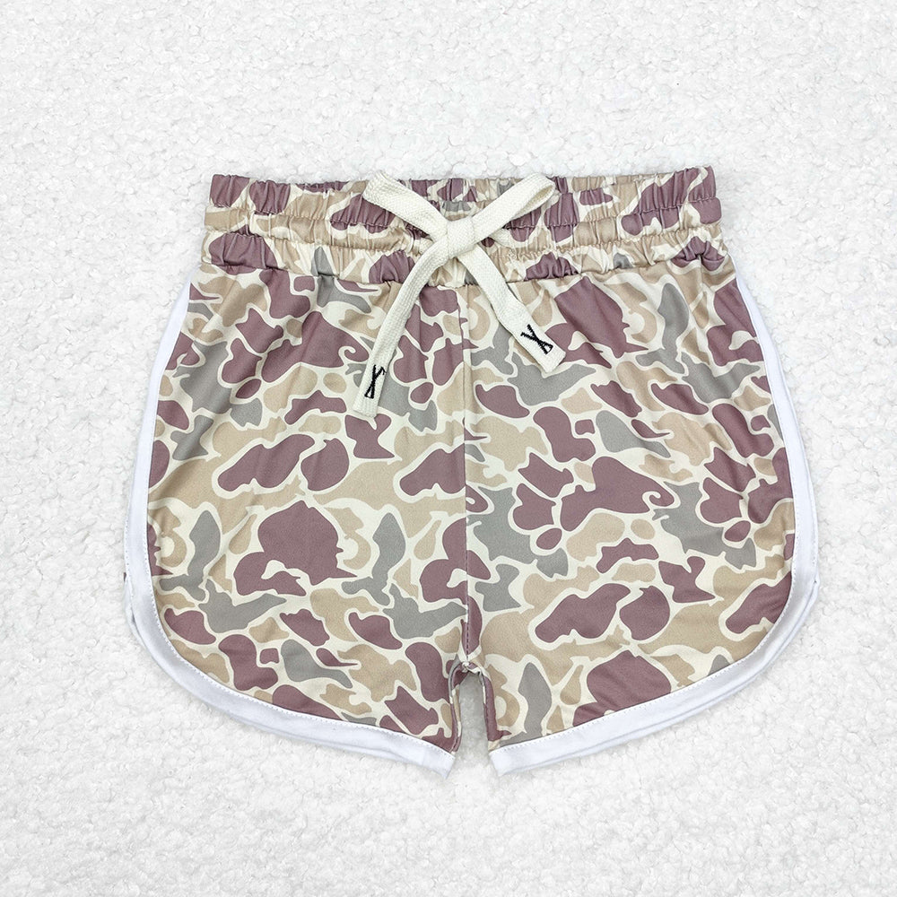 girls grey camouflage summer sports shorts SS0369