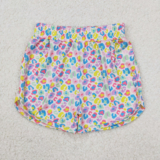 girls colorful leopard summer sports shorts SS0475