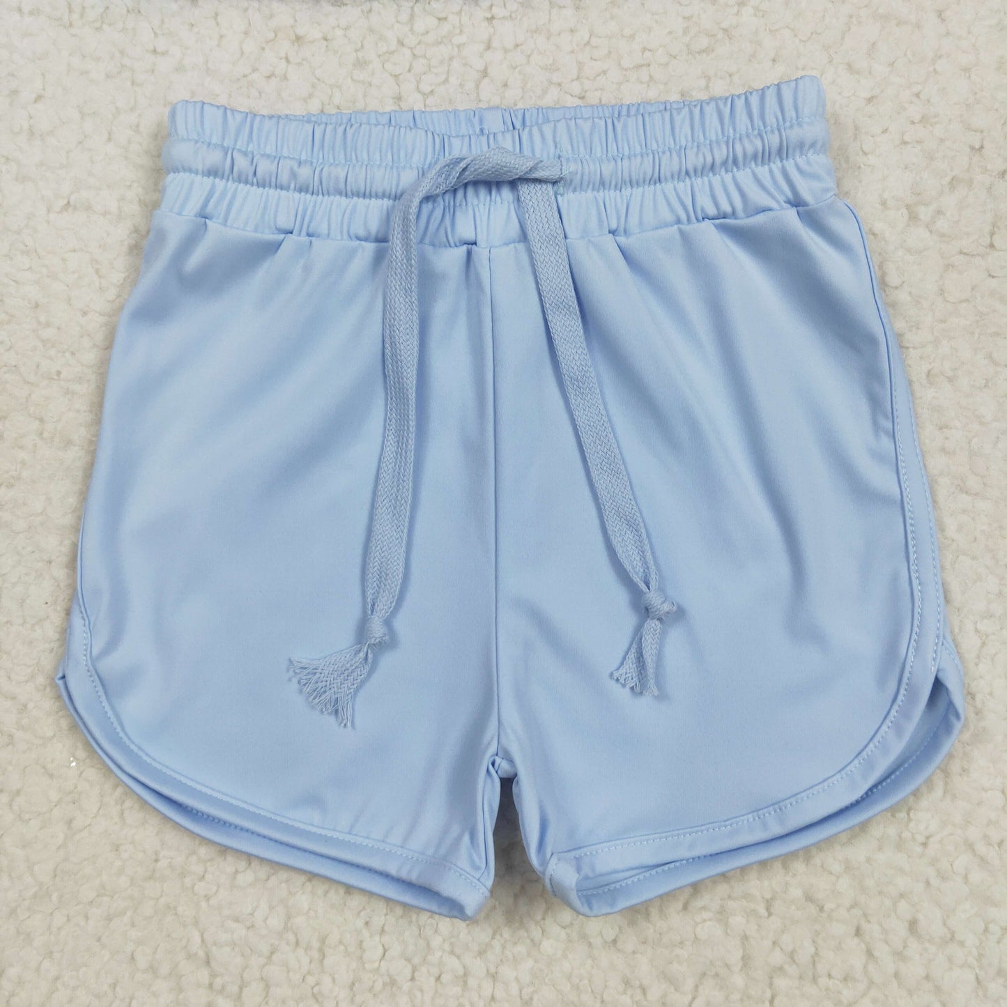 SS0505 Baby Girls Light Blue Sports Shorts