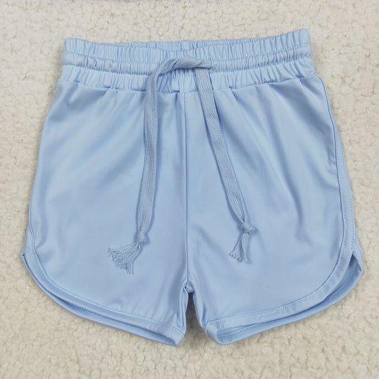 SS0505 Baby Girls Light Blue Sports Shorts