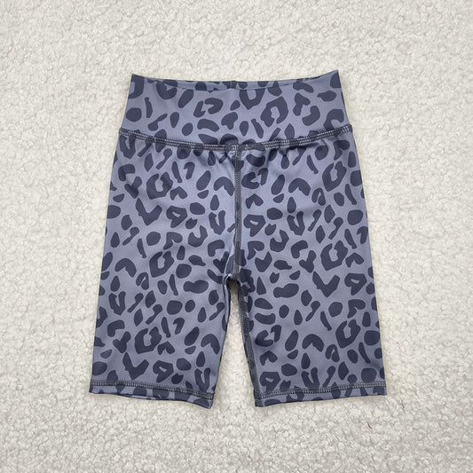 SS0539 baby clothes girls grey leopard biking yoga shorts