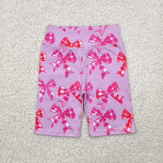 SS0540 baby clothes girls pink bows biking yoga shorts