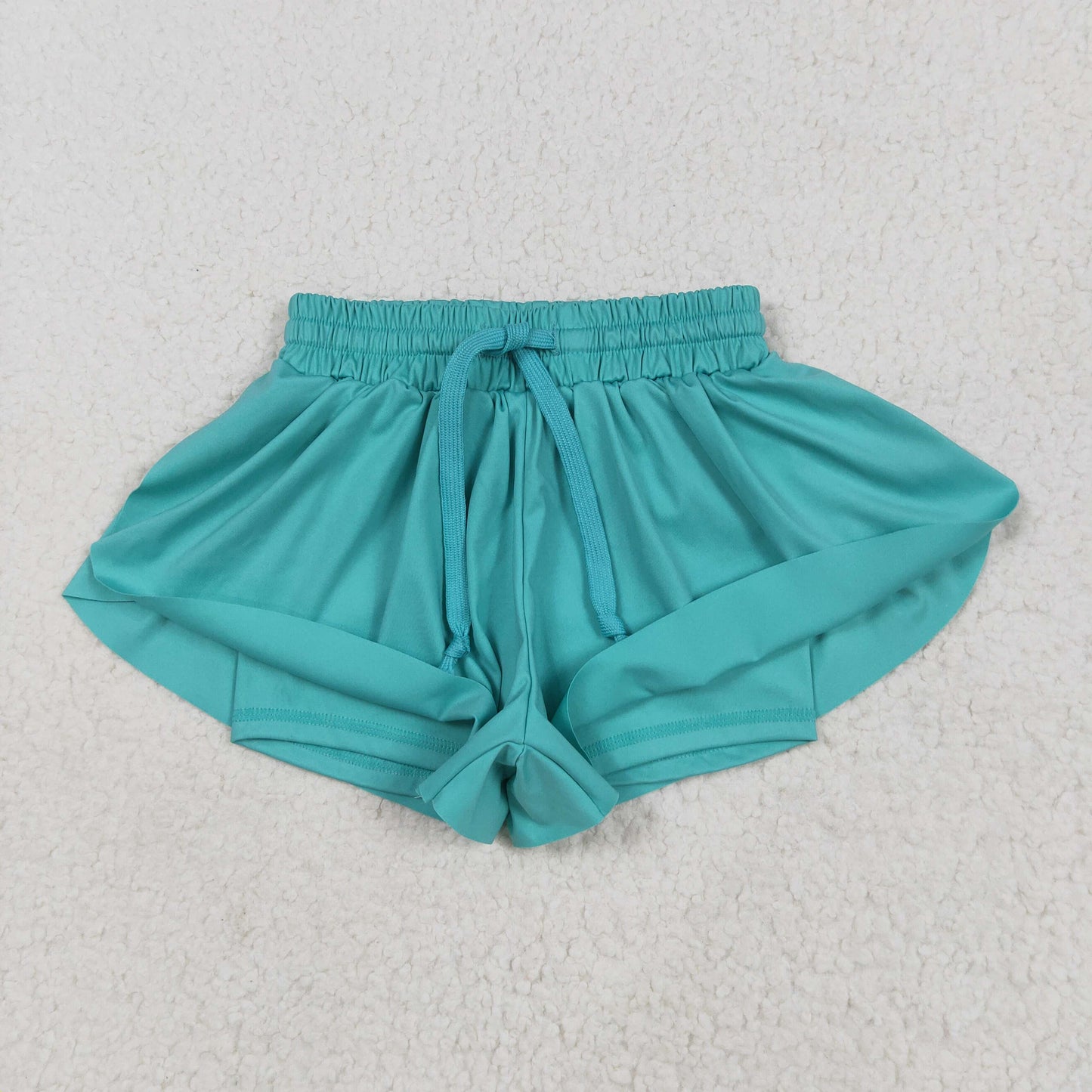 SS0553 Baby Girls Aqua Yoga Active Ruffle Shorts Bottom