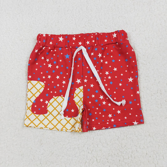 SS0612 Baby boys red stars sprinkles pockets shorts bottoms