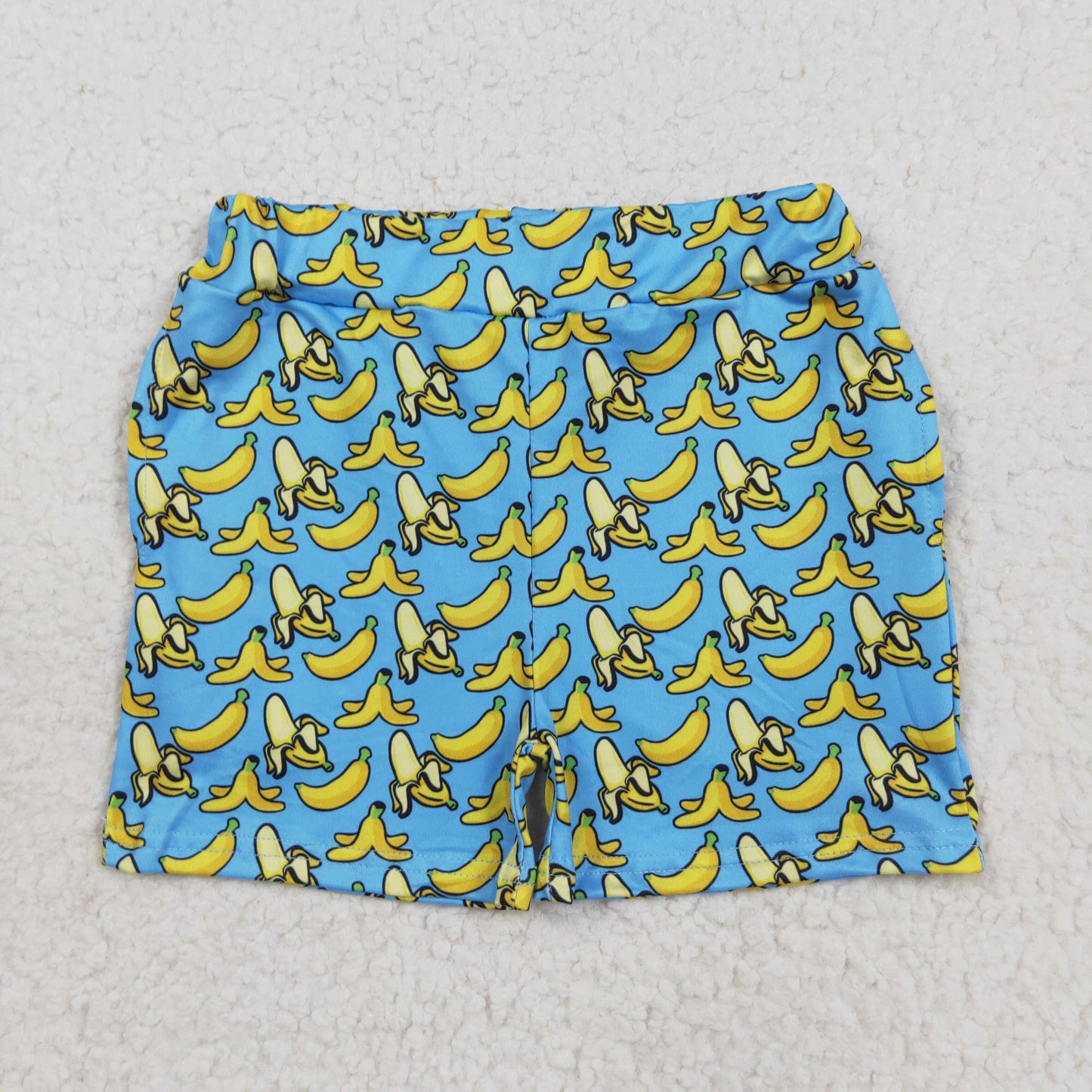 SS0634 Baby Boys Banana Plaid Team Shorts Bottoms