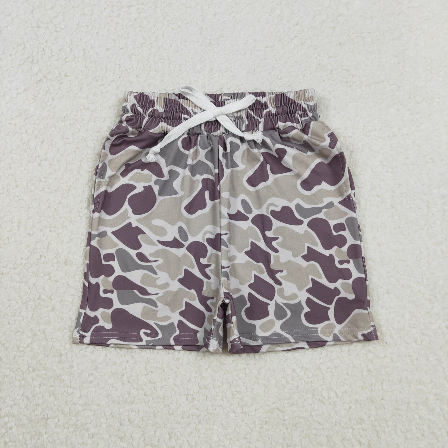 SS0733 Baby Boys Southern Grey Camo Pockets Shorts Bottom