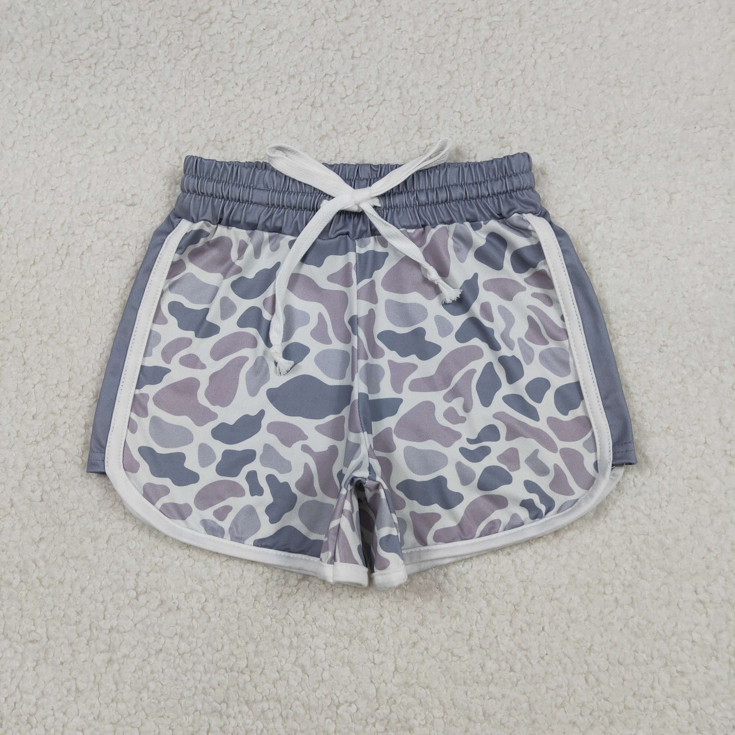 SS0740 Baby Girls Southern Light Grey Camo Shorts Bottom