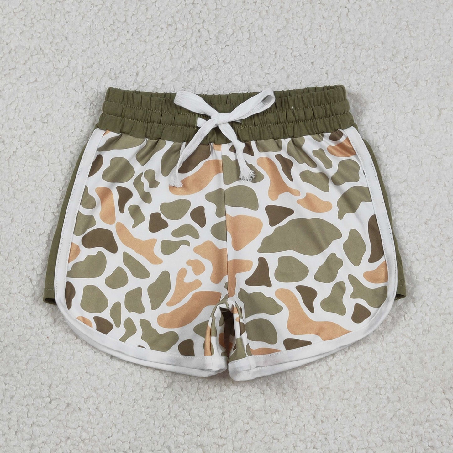 SS0744 Baby Girls Southern Orange Camo Shorts Bottom
