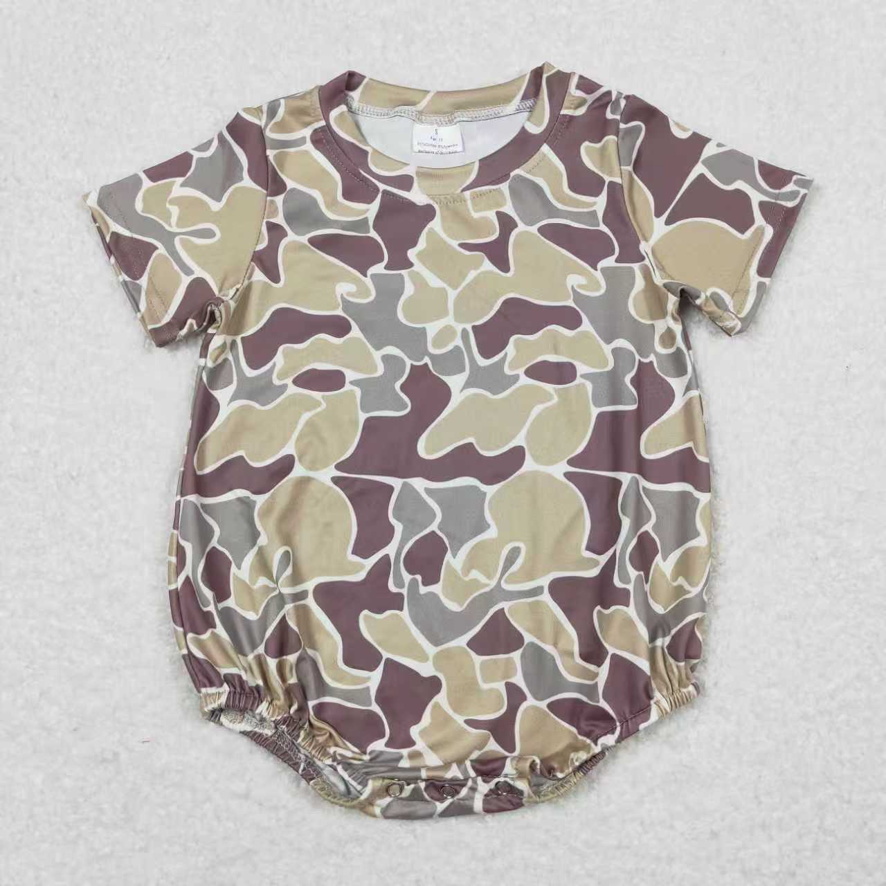 Sibling Baby Boys Short Sleeves Southern Camo Rompers