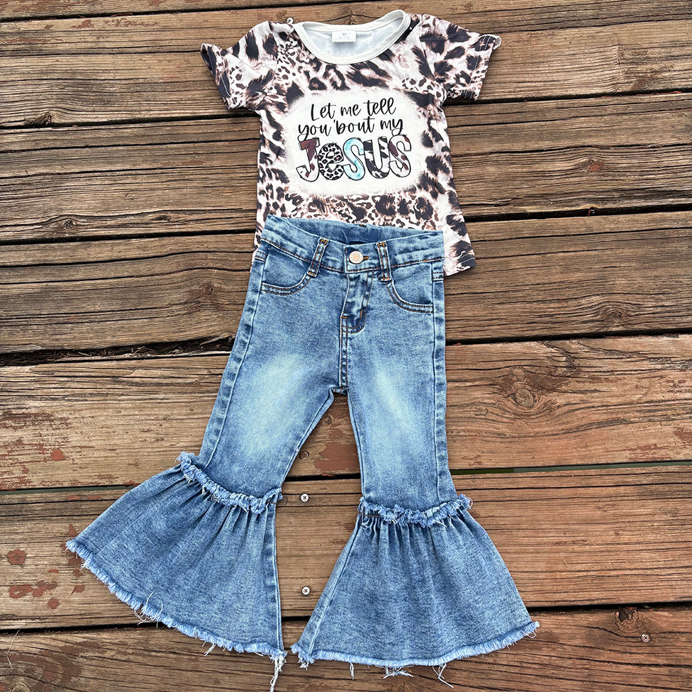 Let me tell You about Jesus Shirt Bell Bottom Jeans Sets
