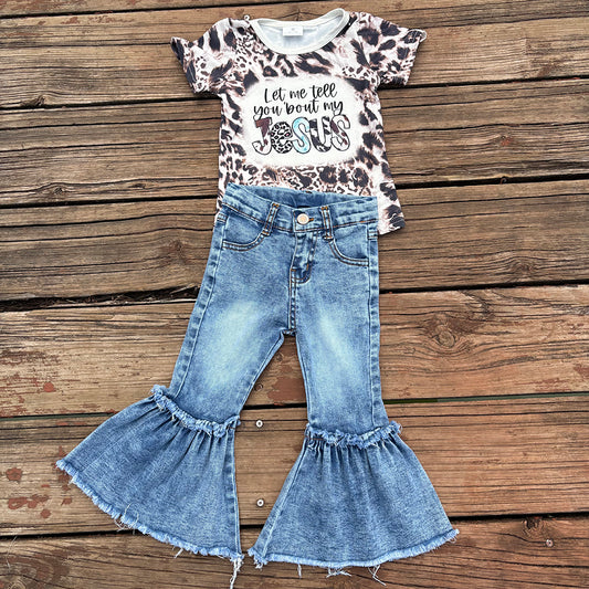 Let me tell You about Jesus Shirt Bell Bottom Jeans Sets