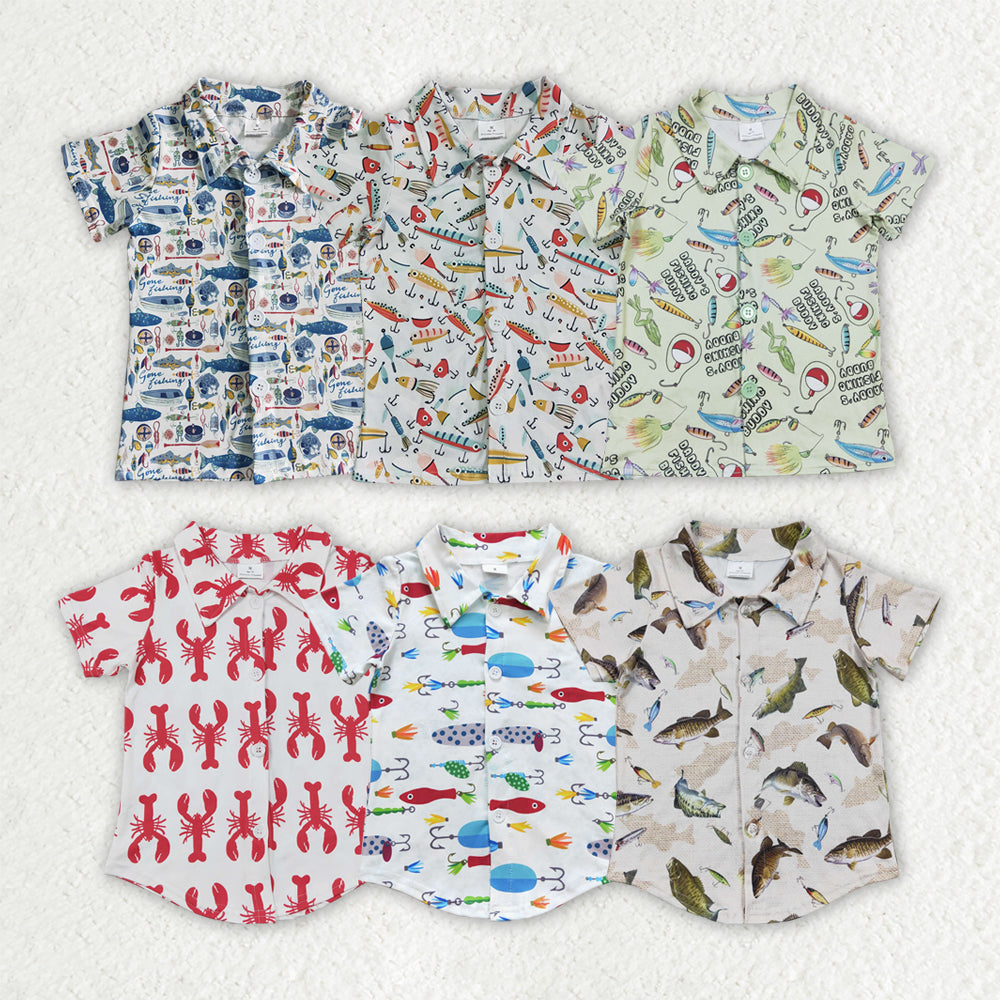 Sibling Fishing Hunting Baby Boys Button up shirts