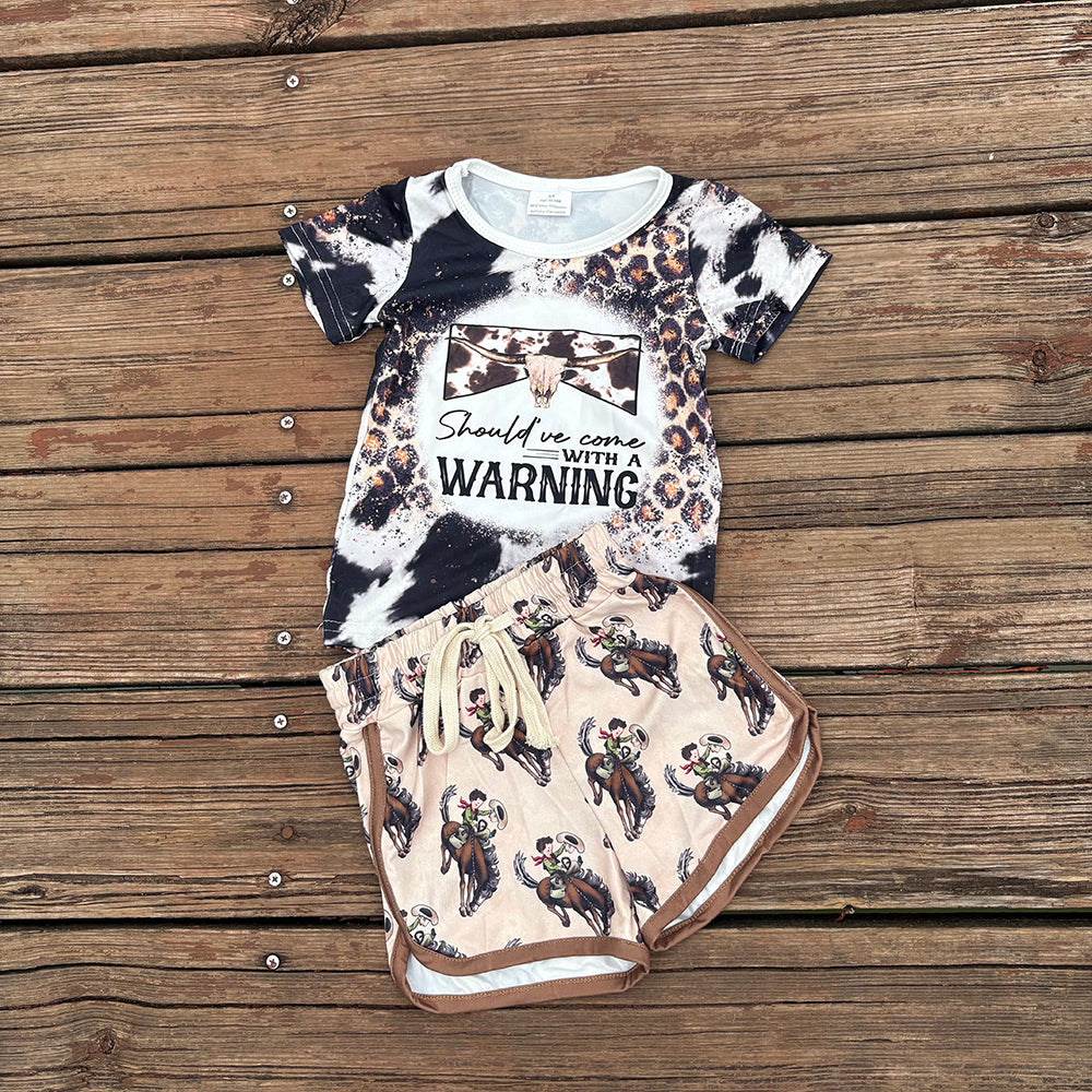 Western Cowgirls Cow Shirt Top Shorts Outfits