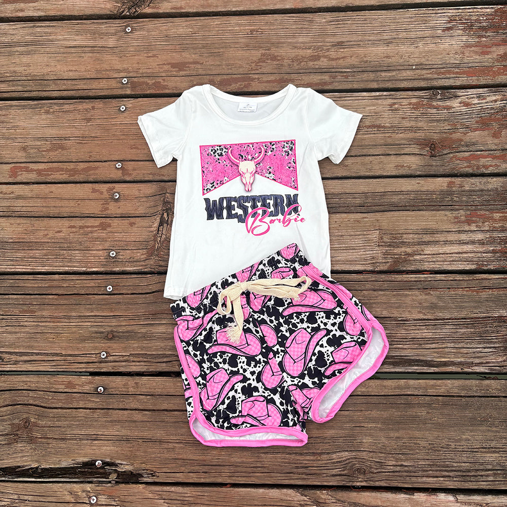 Western Cowgirls Cow Shirt Top Shorts Outfits
