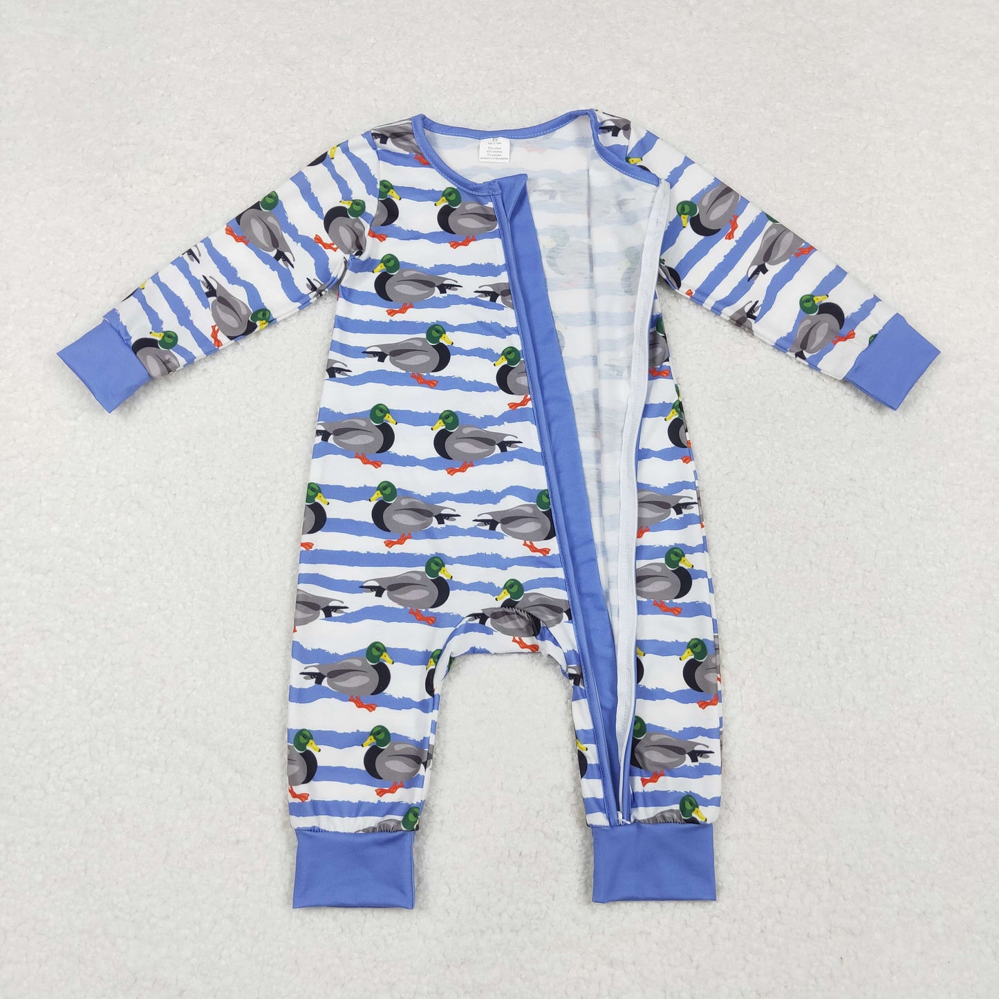 LR1645 Bamboo baby boy clothes mallard boy winter romper