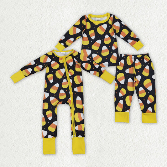 Sibling Baby Kids Black Halloween Candy Rompers Pajamas